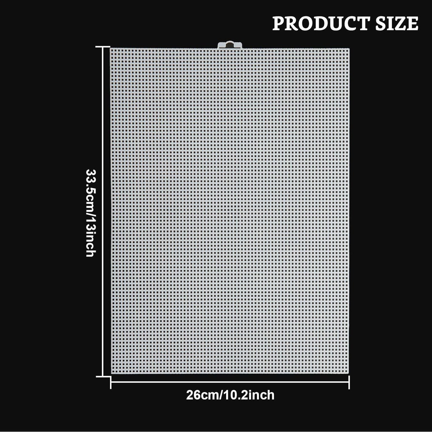 24PCS 7 Count Plastic Mesh Canvas Sheets, 7 CT Perforated Plastic Stitching Canvas Cross Stitch Mesh Canvas for Embroidery, Crafts DIY Crochet Projects, 13.2 X 10.2 Inch, White