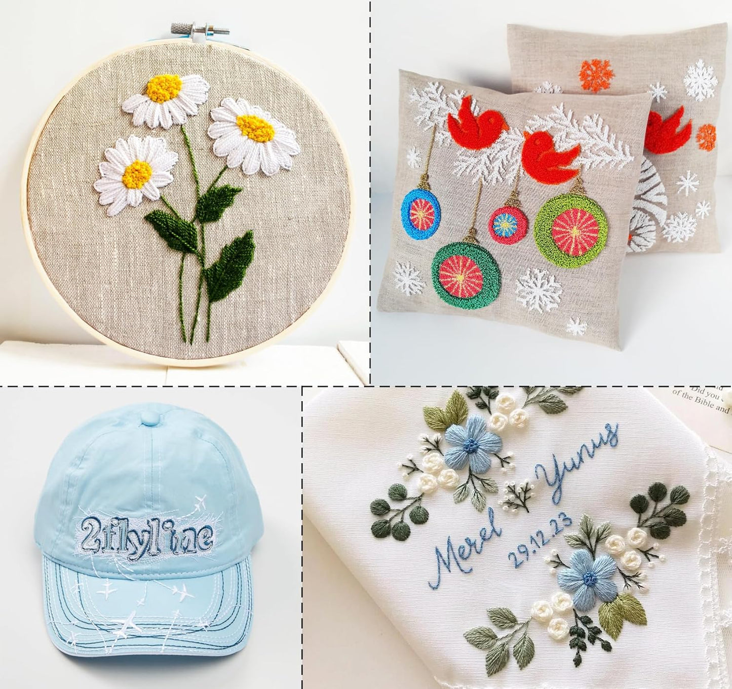 ilauke Thread for Sewing 12 Spools 1000 Yards Each, Polyester All Purpose Thread White Sewing Threads for Sewing Machine/Hand Sewing/Hand Quilting Thread