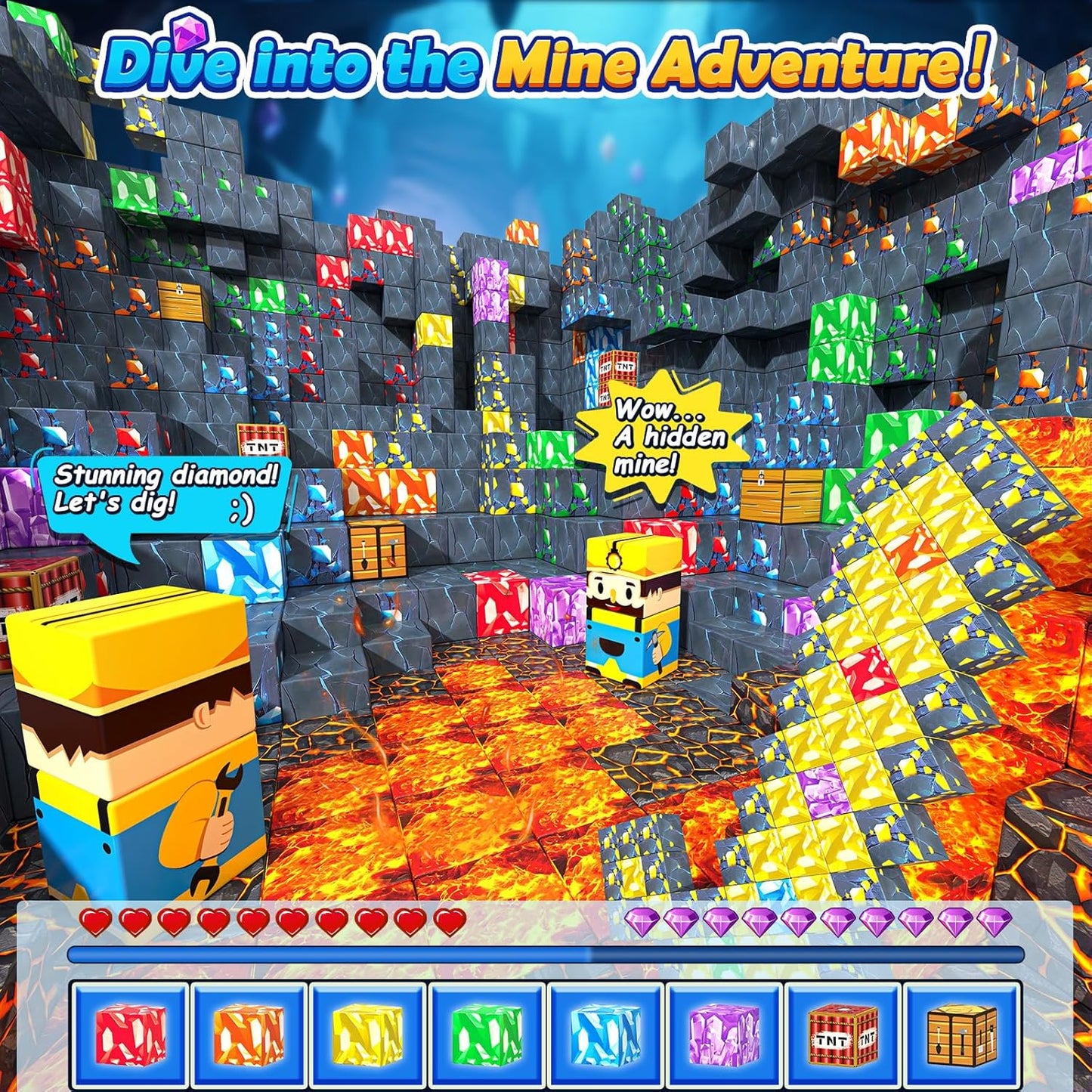 100PCS Magnetic Blocks - Build Mine Magnet World Mine Sword Adventure Set, Building Toys Classroom Must Haves Learning Sensory Toys for 3 4 5 6 7 8 Toddlers Kids Games Birthday Gifts for Boys & Girls