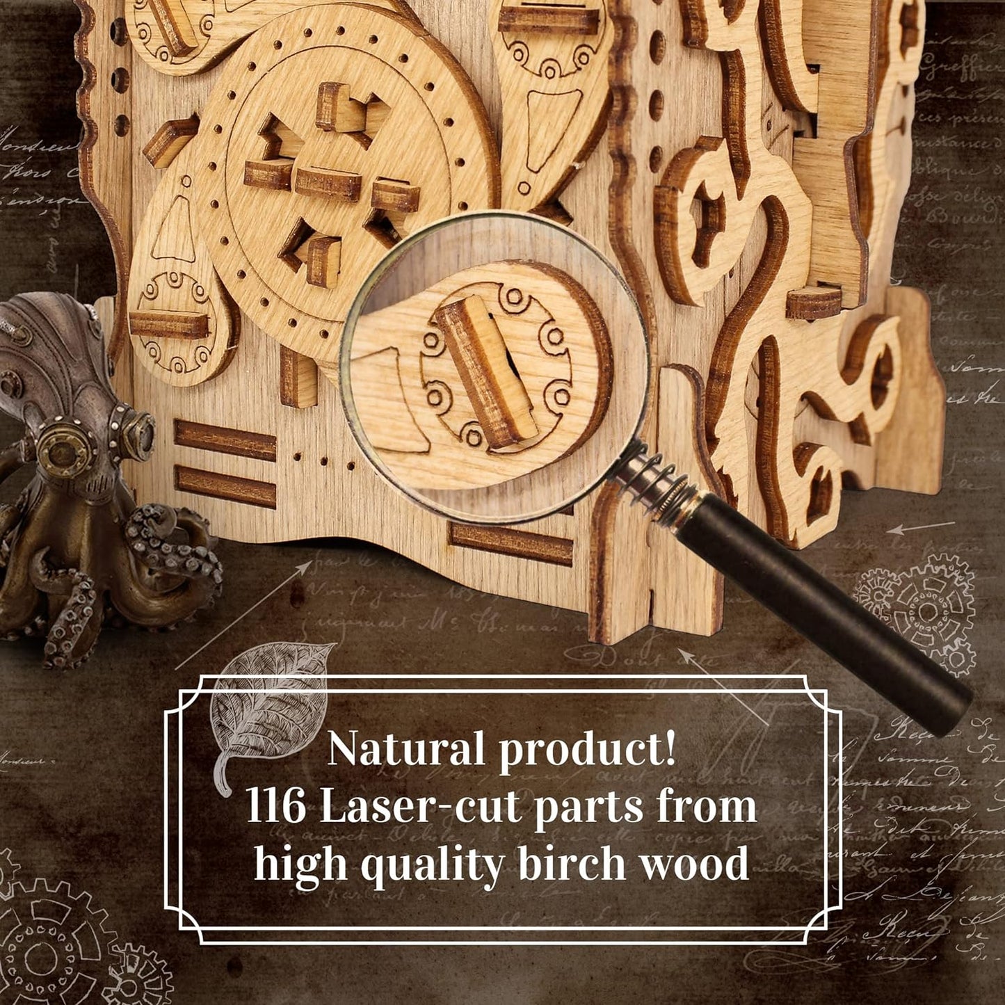 iDventure Cluebox - Captain's Nemo Nautilus - Escape Room Game - Puzzle Box - Sequential 3D Puzzle for Adults - Brain Teaser - Birthday Gift Gadget for Men and Women - Money Box