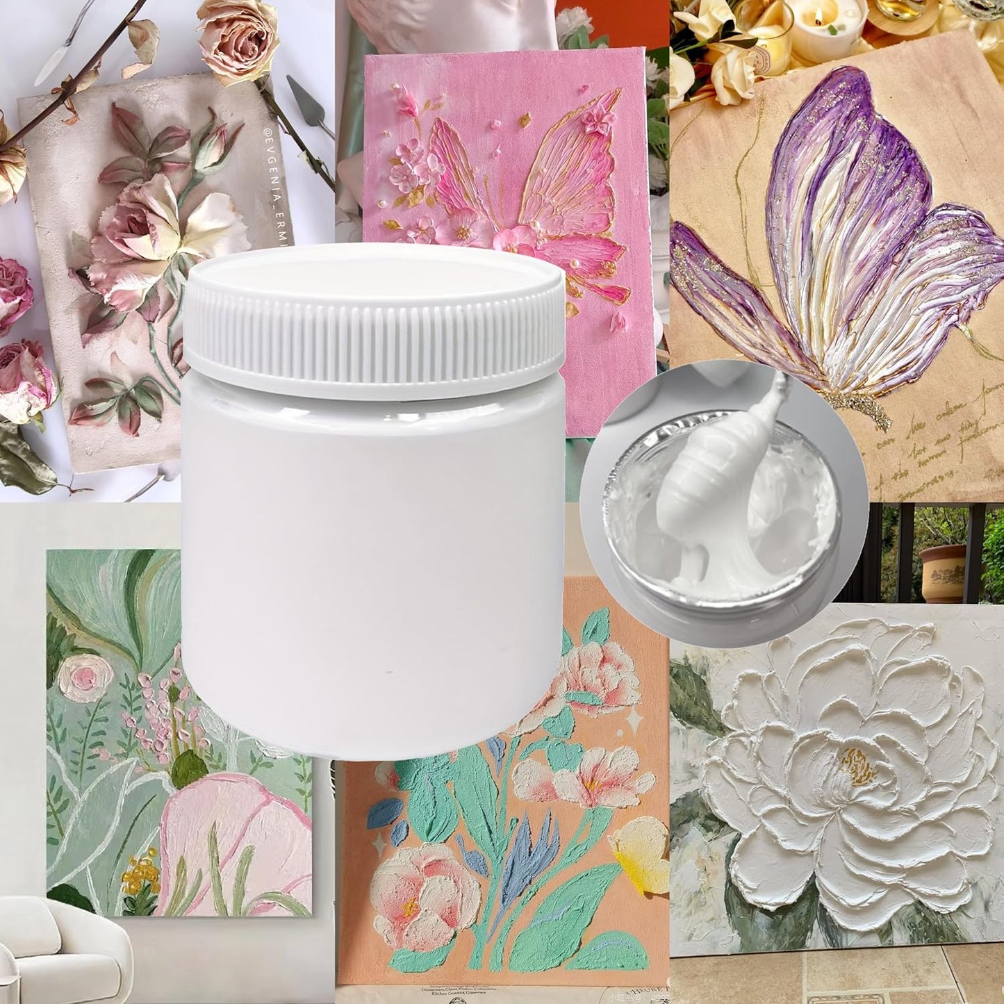 10.58 OZ Acrylic Modeling Paste, Modeling Paste for Textured Art, Texture Pastes for 3D Art, Modeling Clay for DIY Crafts, Enhances Sculptures Material, Craft Enthusiast Sculpture Model Compounds