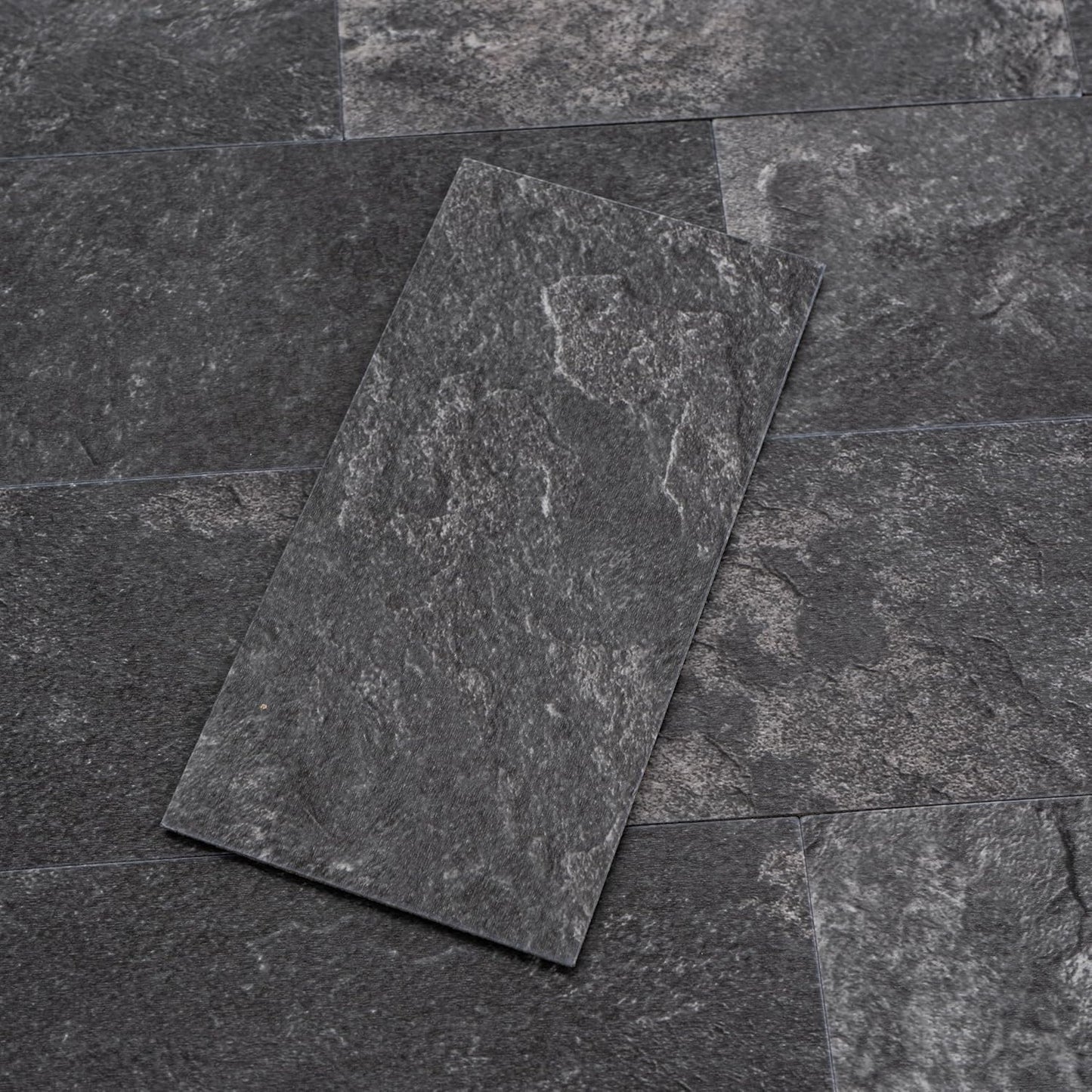 100 Pieces Peel and Stick Backsplash for Kitchen, 3" x 6" PVC Subway Tile 2025 Upgraded Graphite Stone Backsplash Stick on Tile Elevate Kitchen Fireplace RV