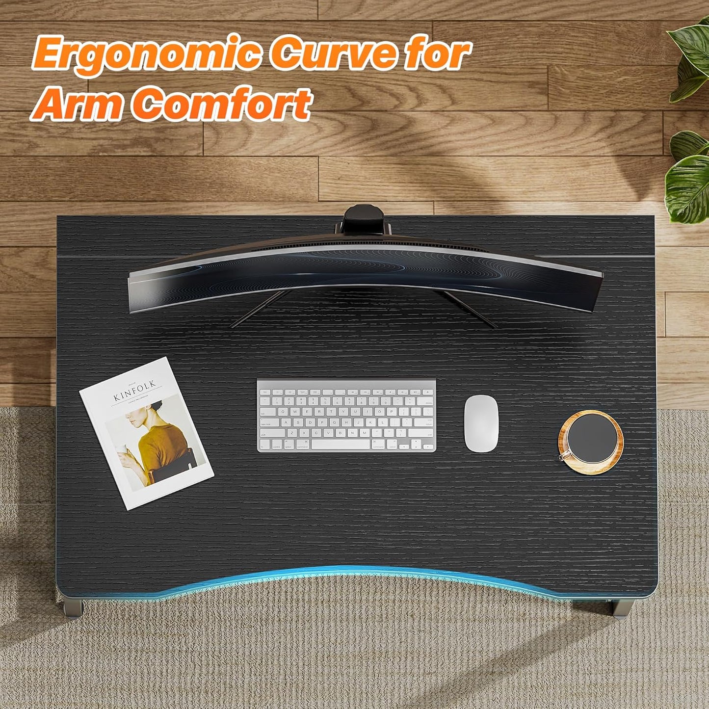 Huuger Folding Desk for Small Spaces, 31.5 Inch Foldable Computer Table, for Home Office, Study, Bedroom, Dorm, Space Saving, Small Writing Work Office Computer Desk, Easy to Fold, Black